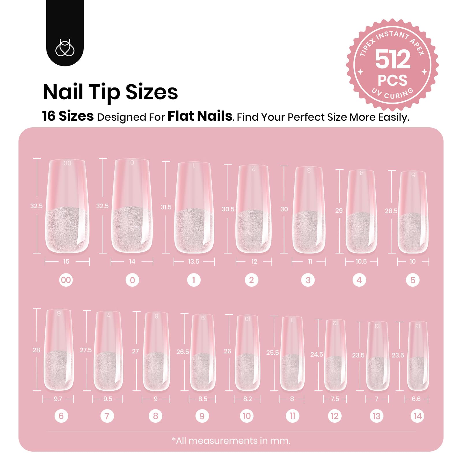 Beetles Tipex pre-etched base for ready-to-use nail tip extensions