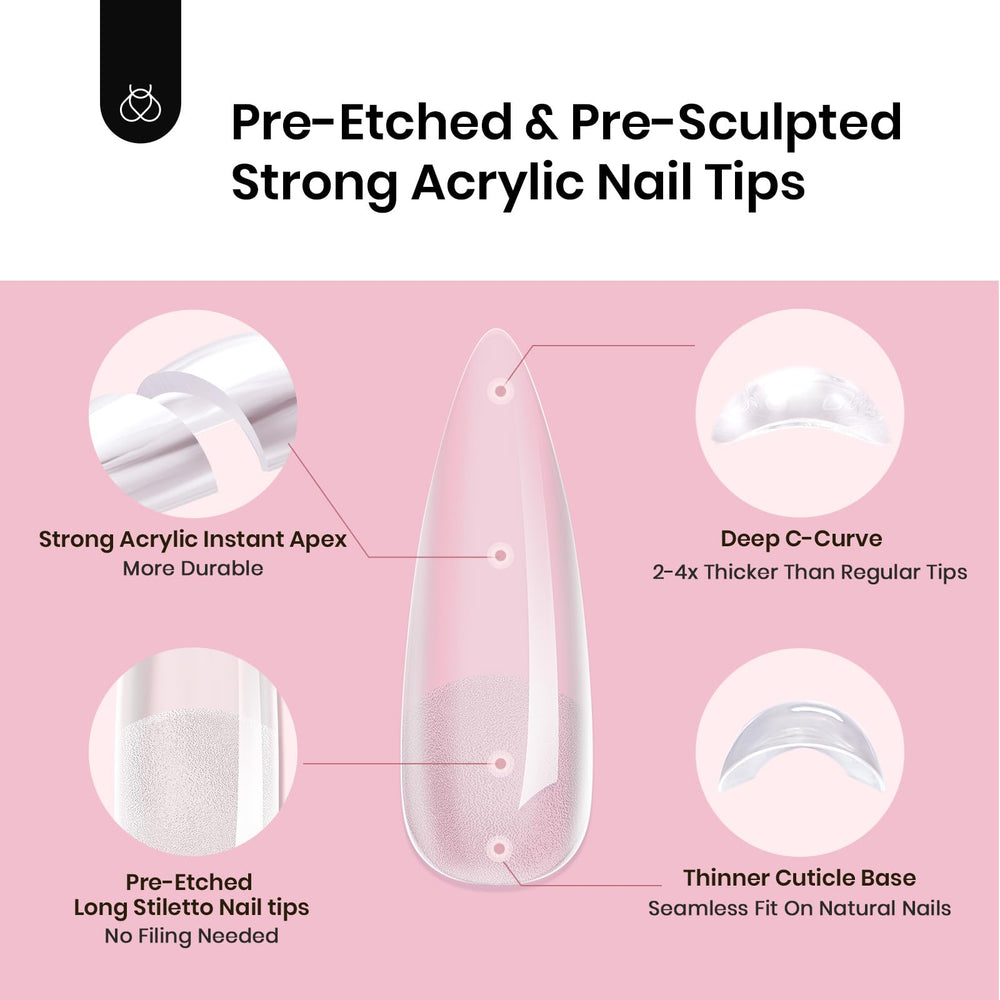 Beetles Tipex full-cover extension tips for seamless coverage.