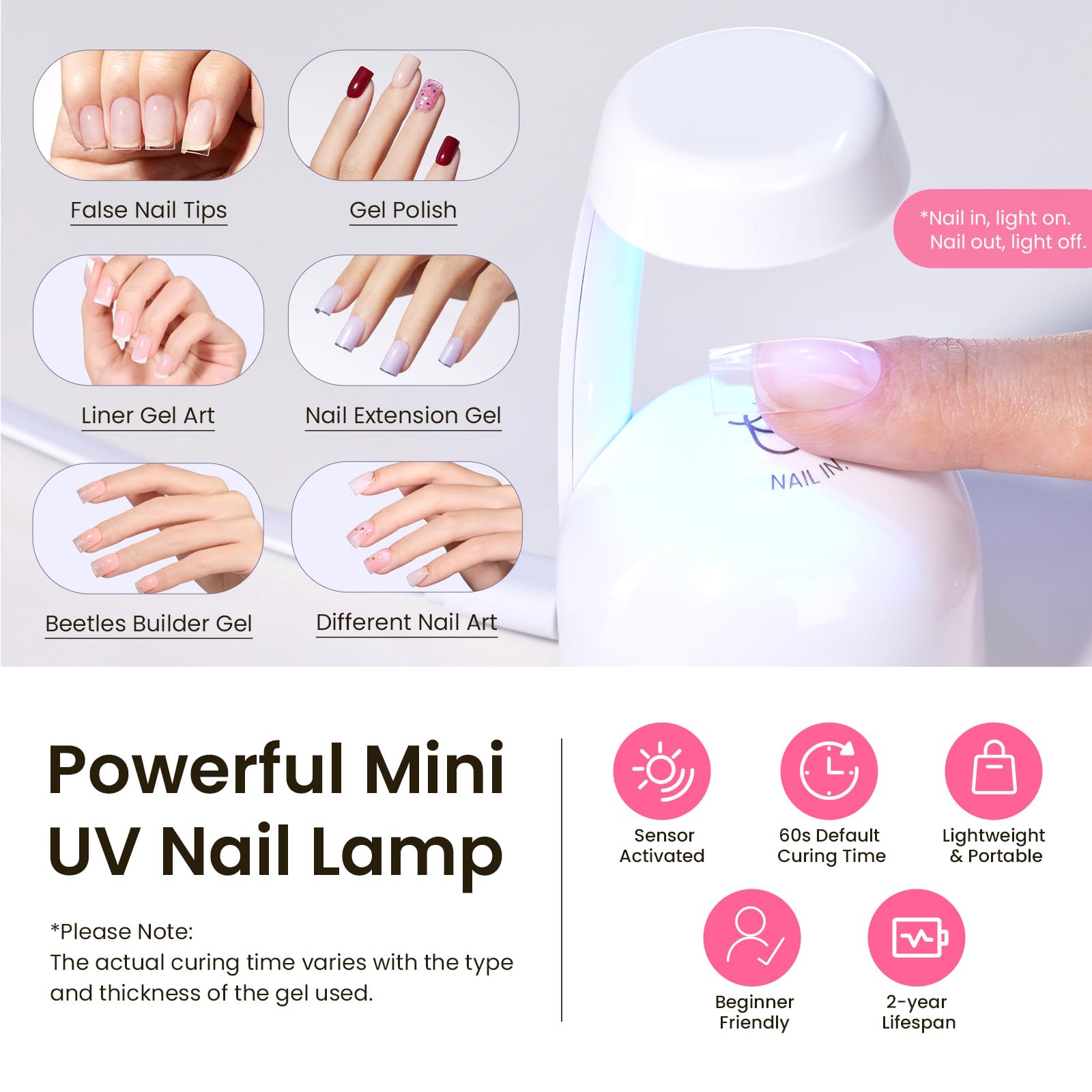 Beetles Tipex mini UV lamp sensor-activated for quick curing