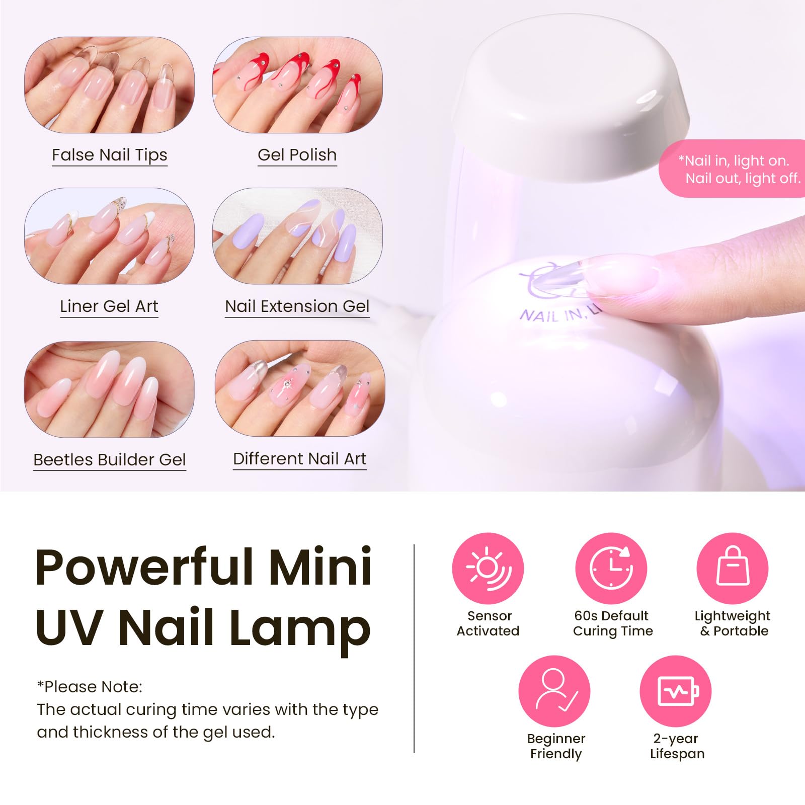Beetles Gel Polish Tipex tips with half-matte texture for better adhesion