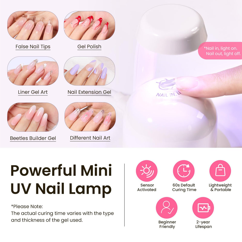 Beetles Gel Polish Tipex tips with half-matte texture for better adhesion