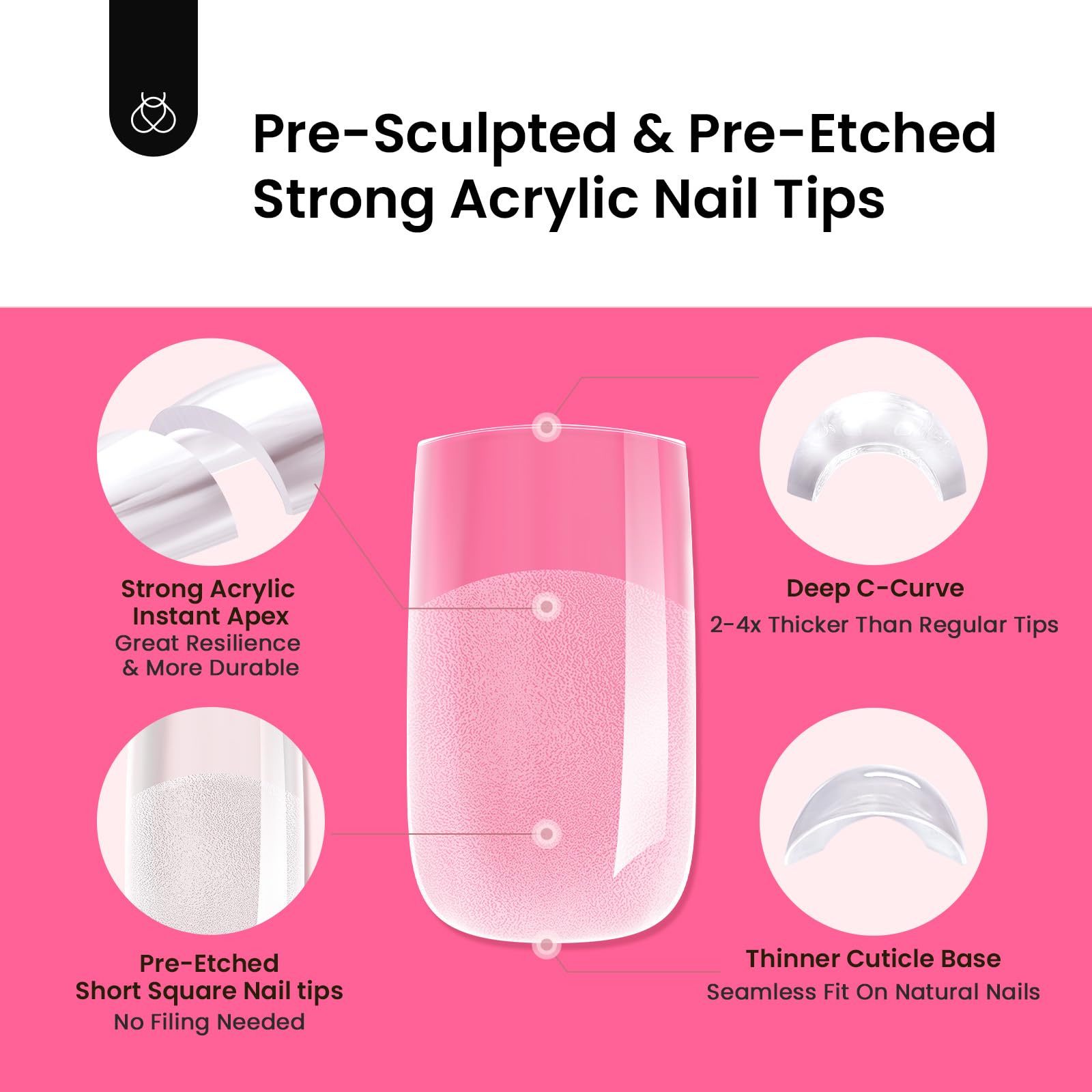 Beetles Tipex half-matte textured tips improve adhesion.