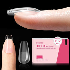 Beetles Tipex Instant Apex Nail Tips – 192-piece set with 16 sizes for professional strength