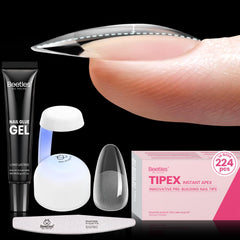 Beetles Gel Polish Tipex kit with mini UV lamp for quick, salon-like extensions