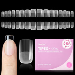 Beetles Tipex Lite Apex Nail Tips pack shot with natural-fit look for quick DIY sets.