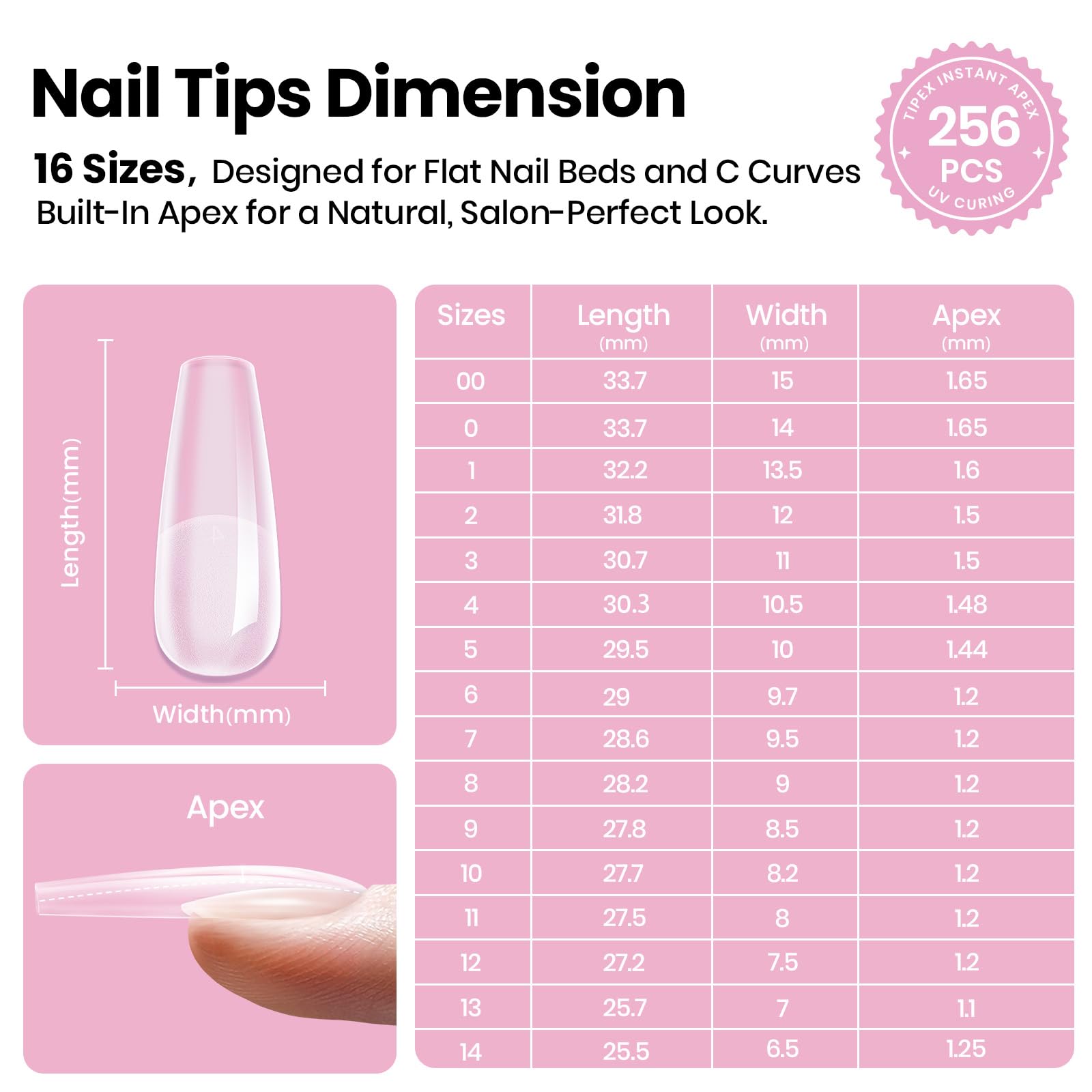 Beetles Tipex Lite coffin long tips showcase sculpted silhouette for modern nails