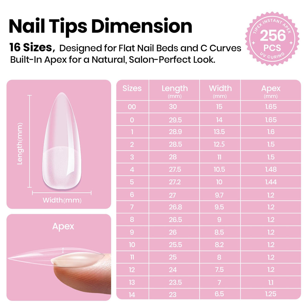 Beetles Tipex Lite flat-nail fit for flat nail beds