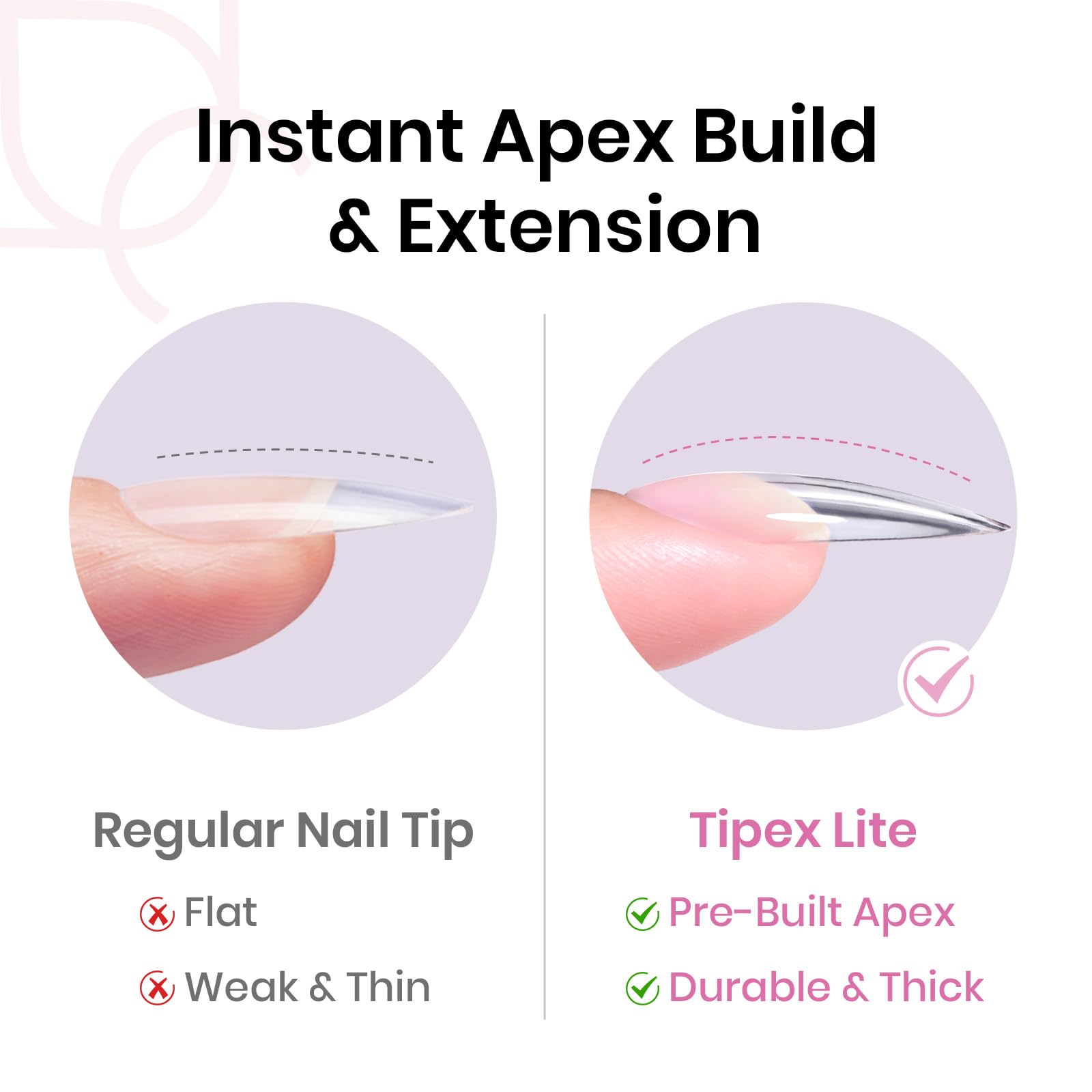 Beetles Tipex Lite stiletto medium tips for sharp extensions