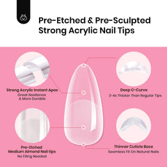 Beetles Tipex nail tips come in 16 sizes for a secure fit across nails.