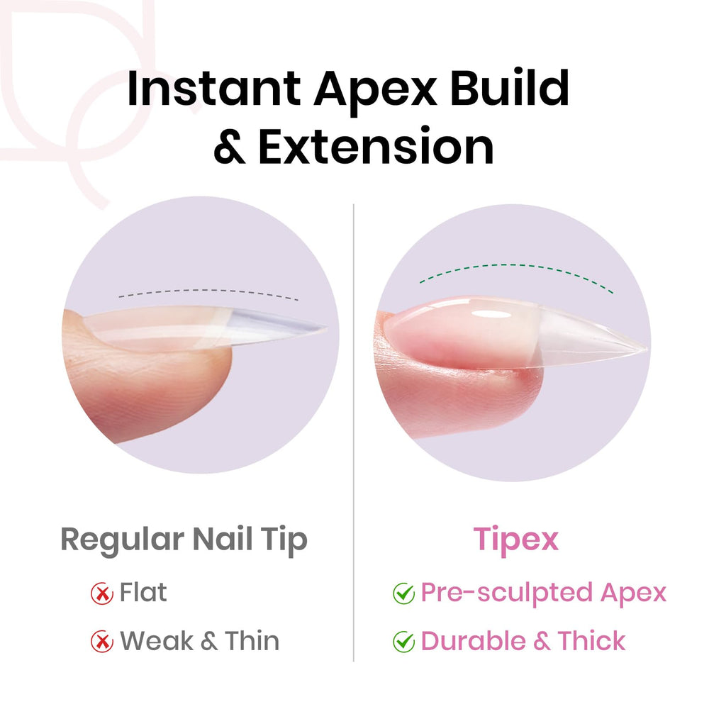 Beetles Tipex pre-etched apex nail tip for faster workflow.