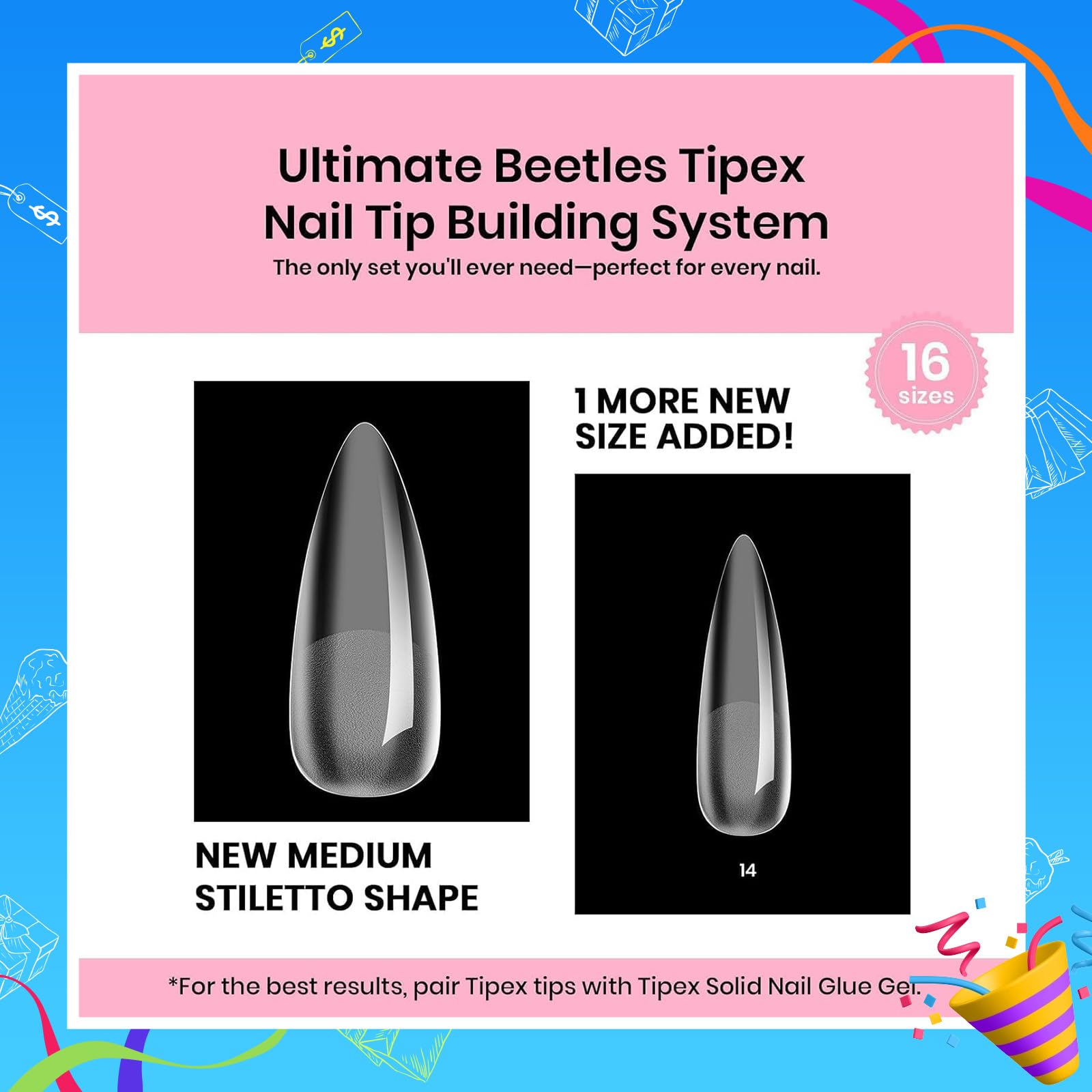 Beetles Tipex pre-etched edges emphasized for faster, cleaner extensions