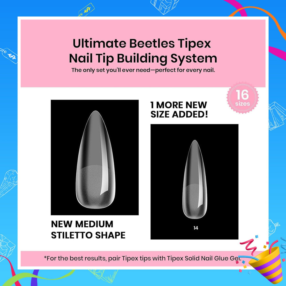 Beetles Tipex pre-etched edges emphasized for faster, cleaner extensions
