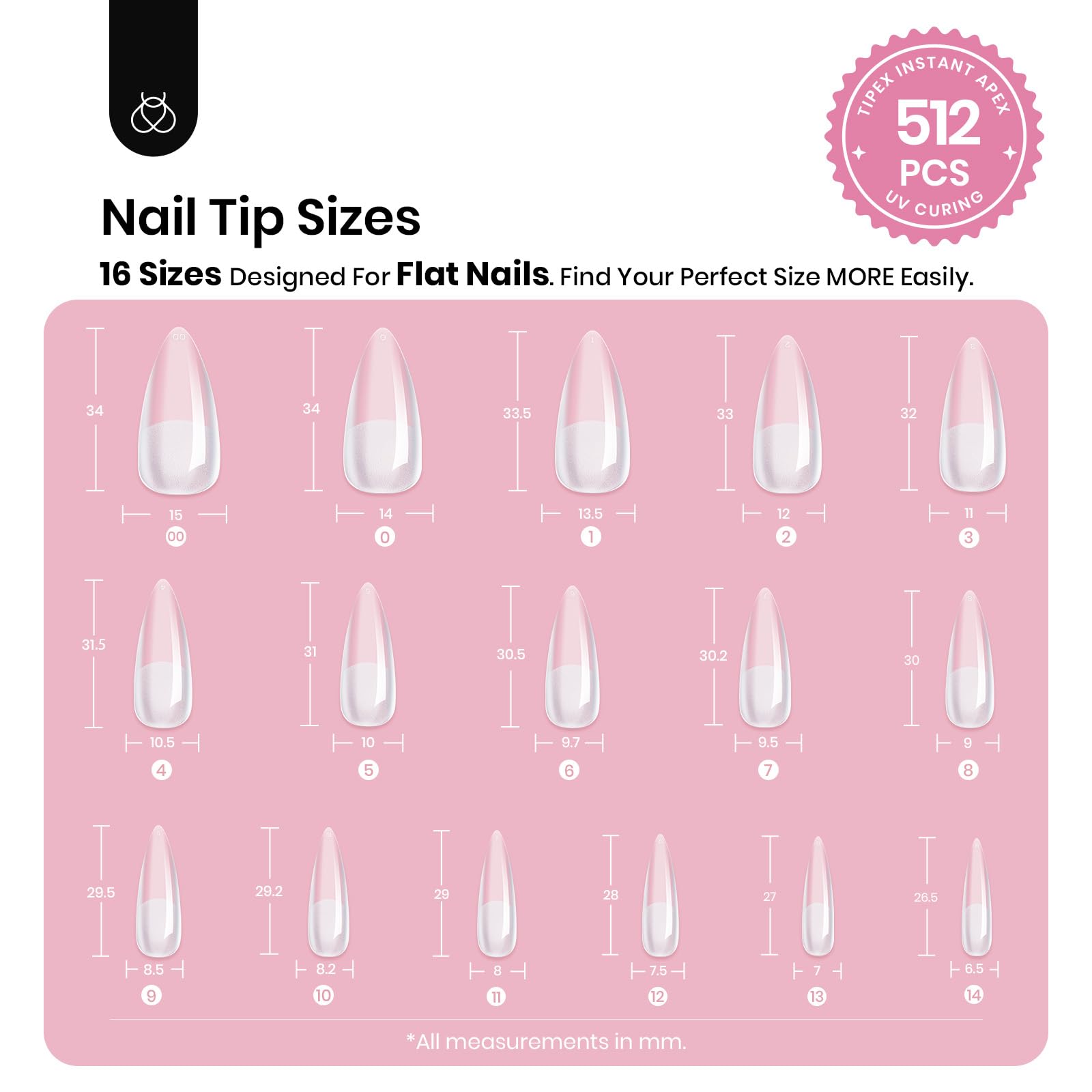 Beetles Tipex half-matte pre-etched surface for clean results.
