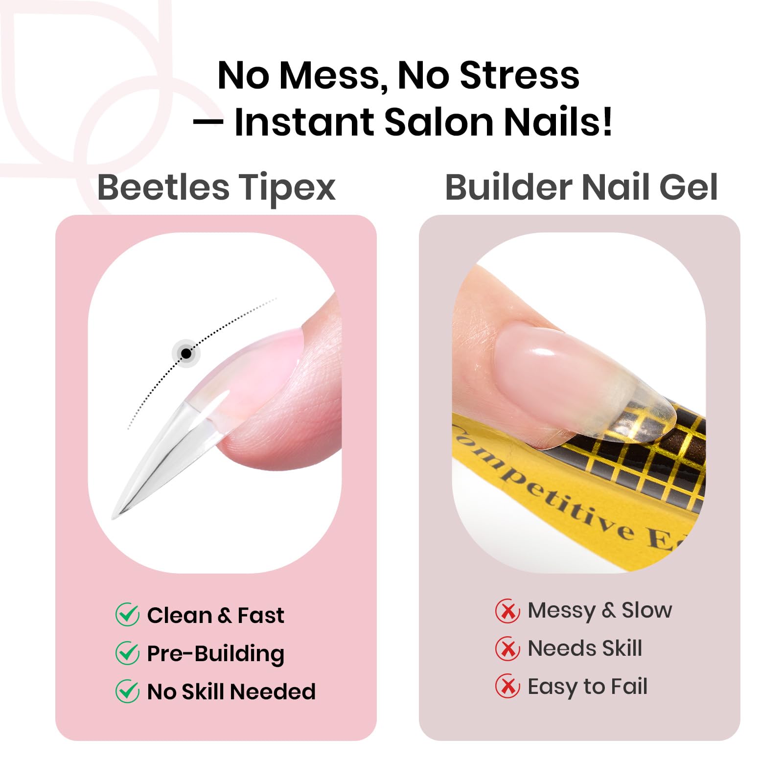 Beetles Tipex pre-etched tips delivering a ready-to-fit surface