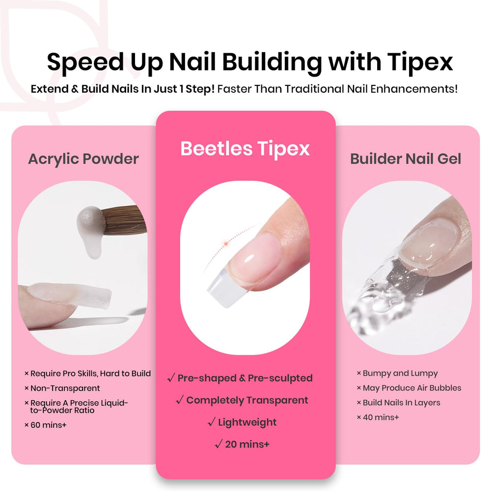 Beetles Tipex solid nail glue tube offers mess-free application.