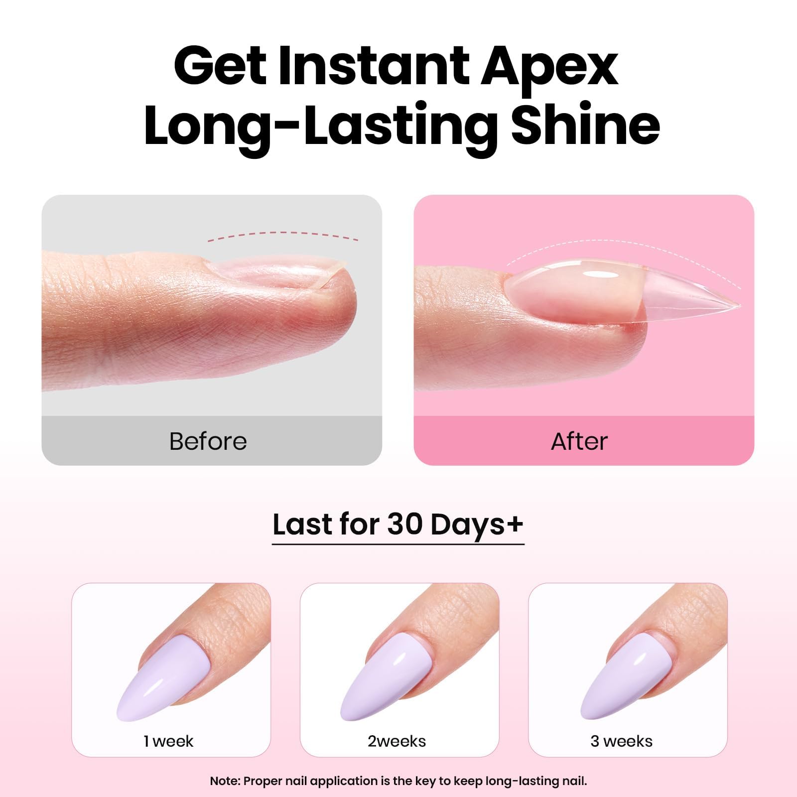 Beetles Tipex Thick Full-Cover extensions deliver strong apex and long wear