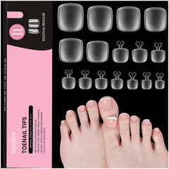 Beetles toe nail tips square with 16 sizes for full toe coverage.