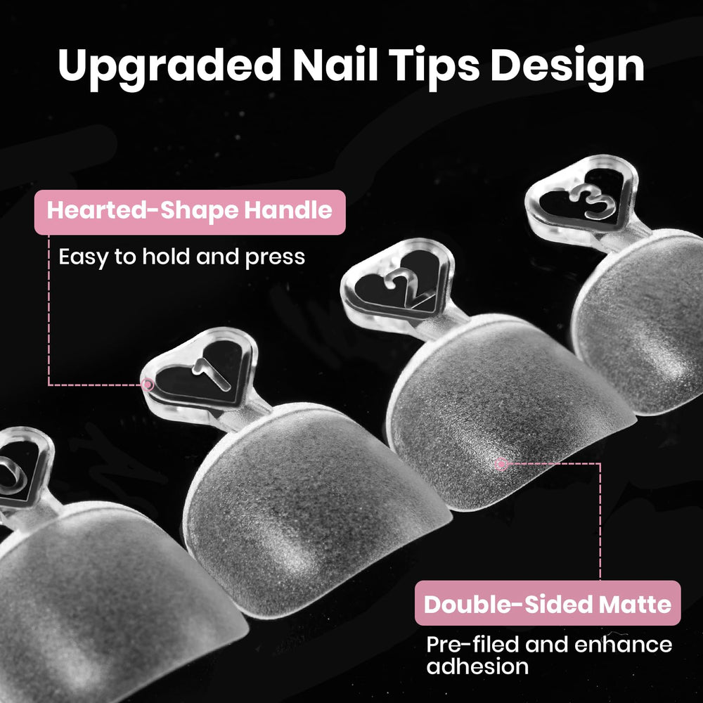 Beetles toe nail tips square natural look for toes.