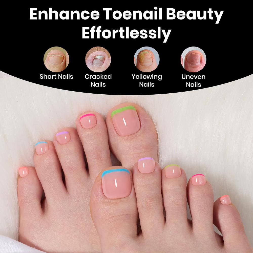 Beetles toe nail tips square quick application for DIY and pro use.