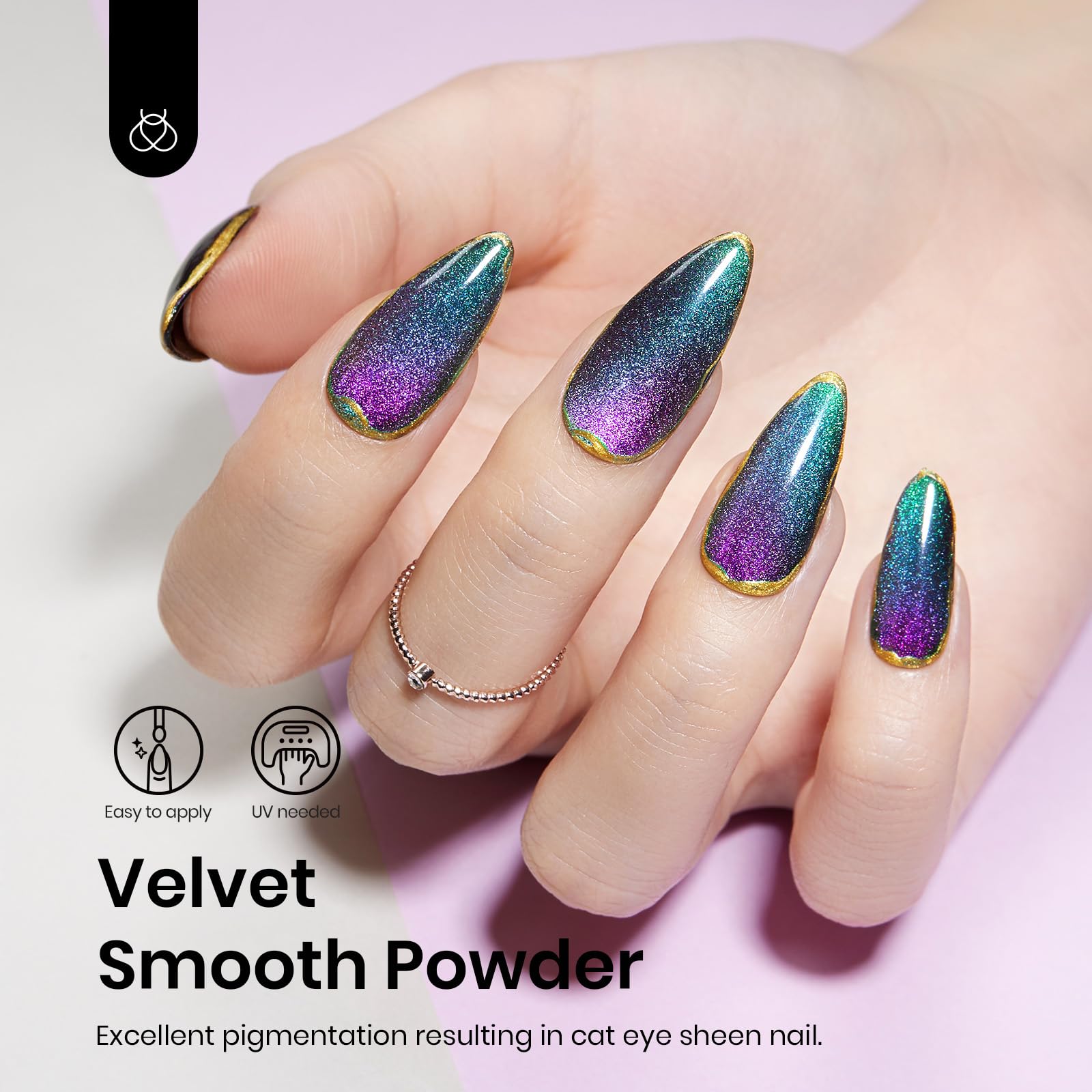 Beetles UV Gel Nail Set compatible with gels, acrylics, and natural nails.