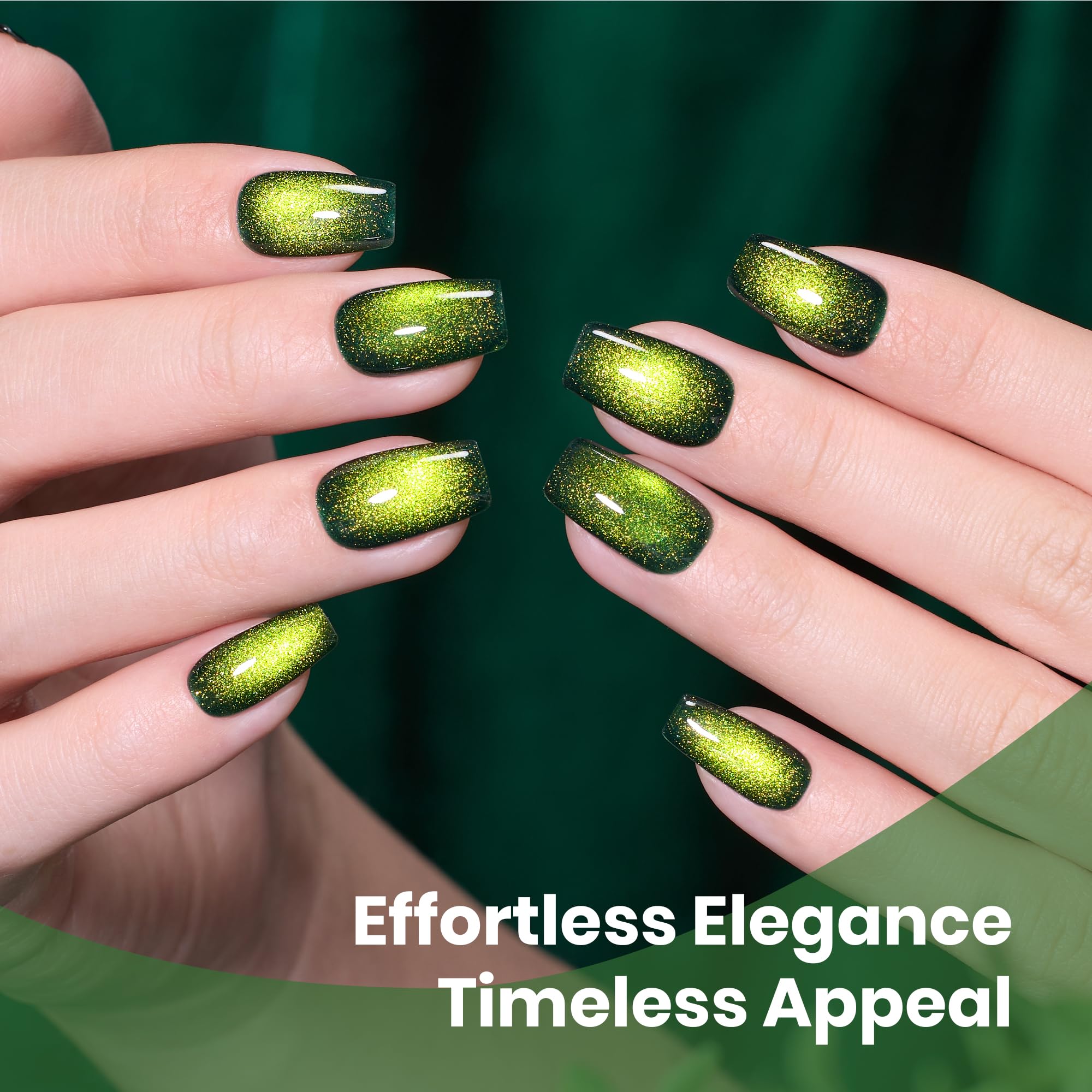 Beetles UV/LED curing cat eye gel polish ready for quick at-home manicure.