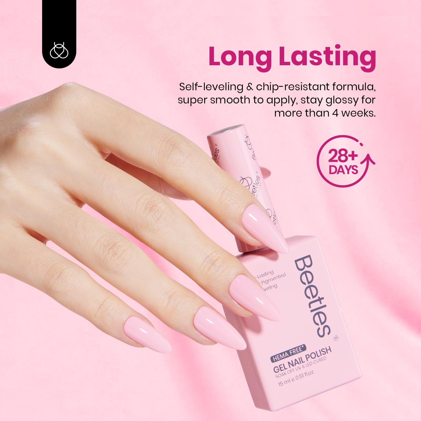Beetles Valentines cruelty-free bottle design favors accurate color viewing.