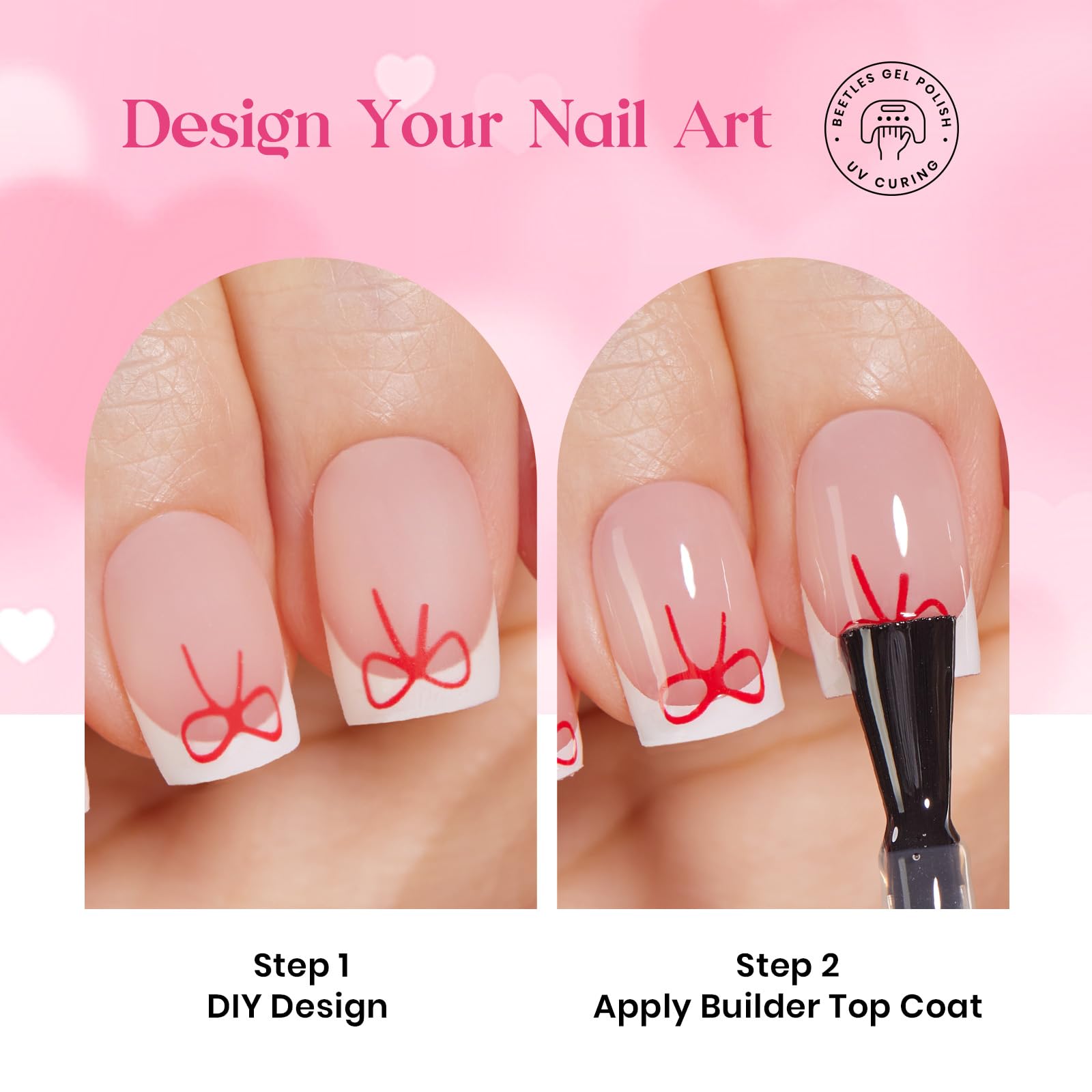Beetles Valentines DIY nail art ideas for simple customization