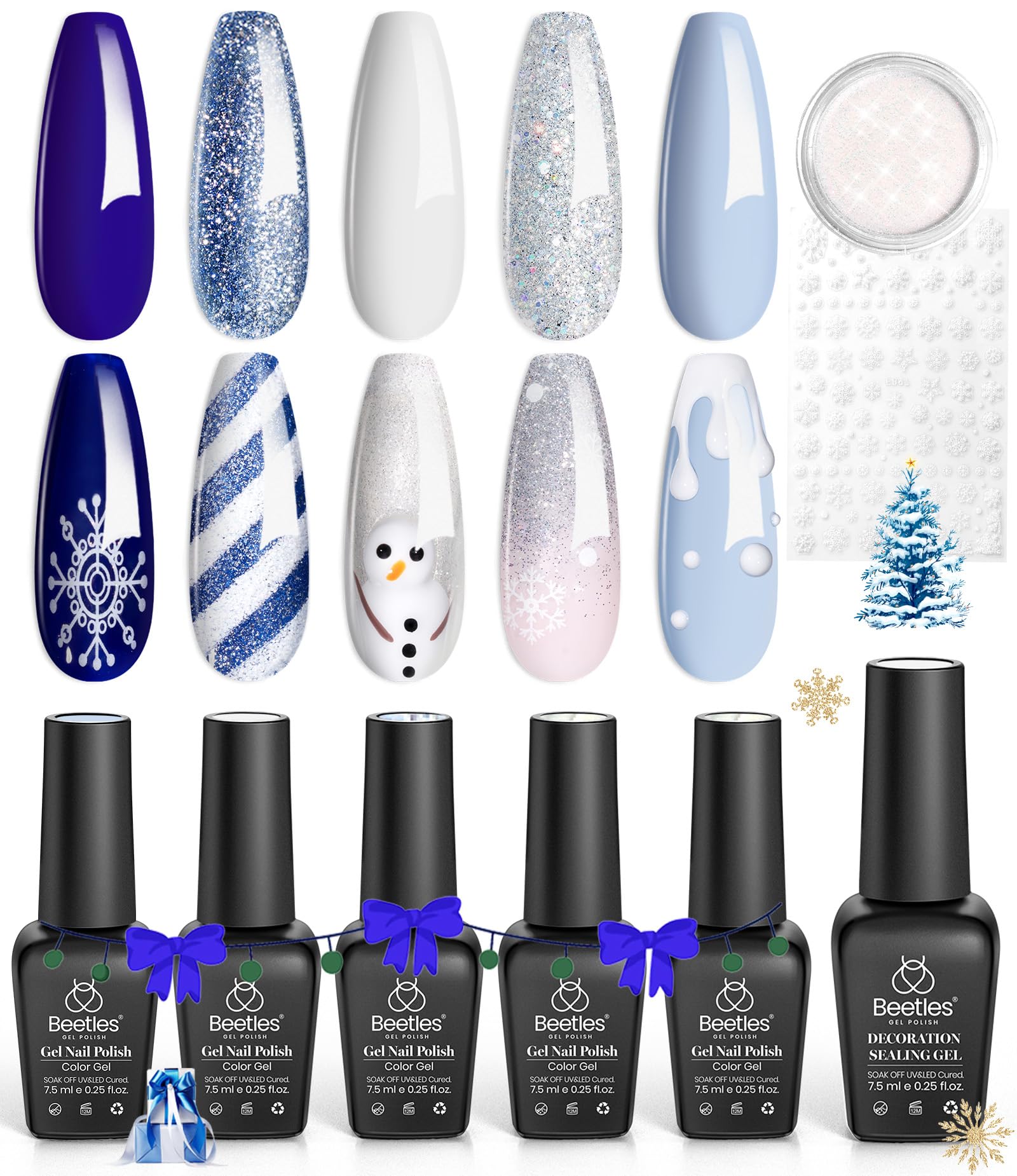 Beetles Valentines gel polish dark blue for a bold, long-lasting winter manicure.