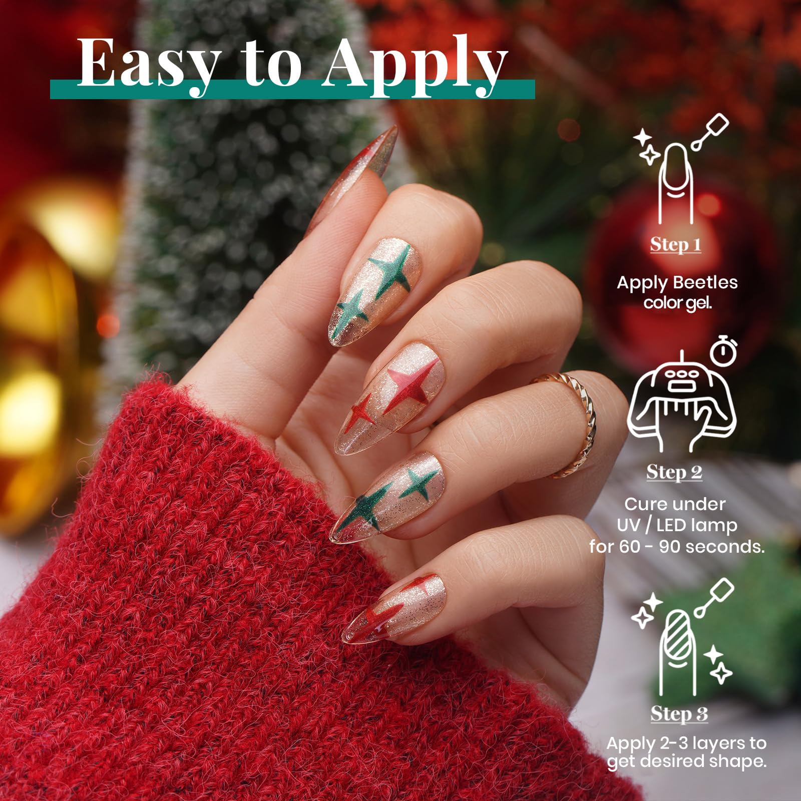 Beetles Valentines dark red winter gel polish evokes bold seasonal vibes