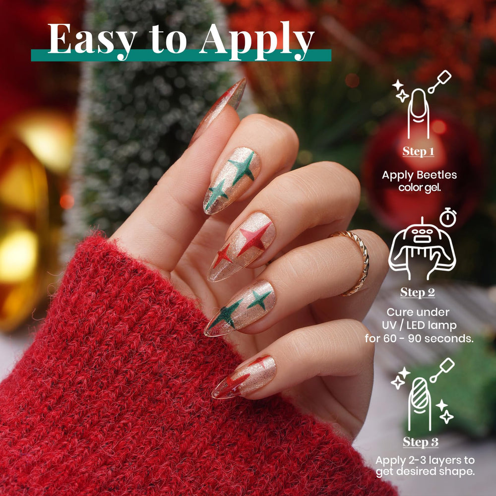 Beetles Valentines dark red winter gel polish evokes bold seasonal vibes