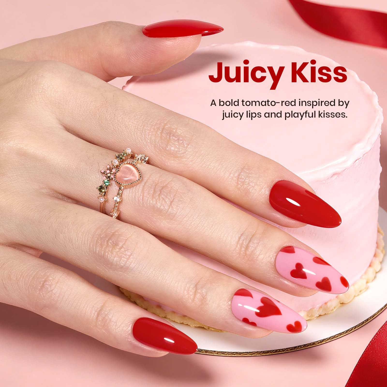 Beetles Valentines Red Gel Liner brush detail shows 0.1mm precision