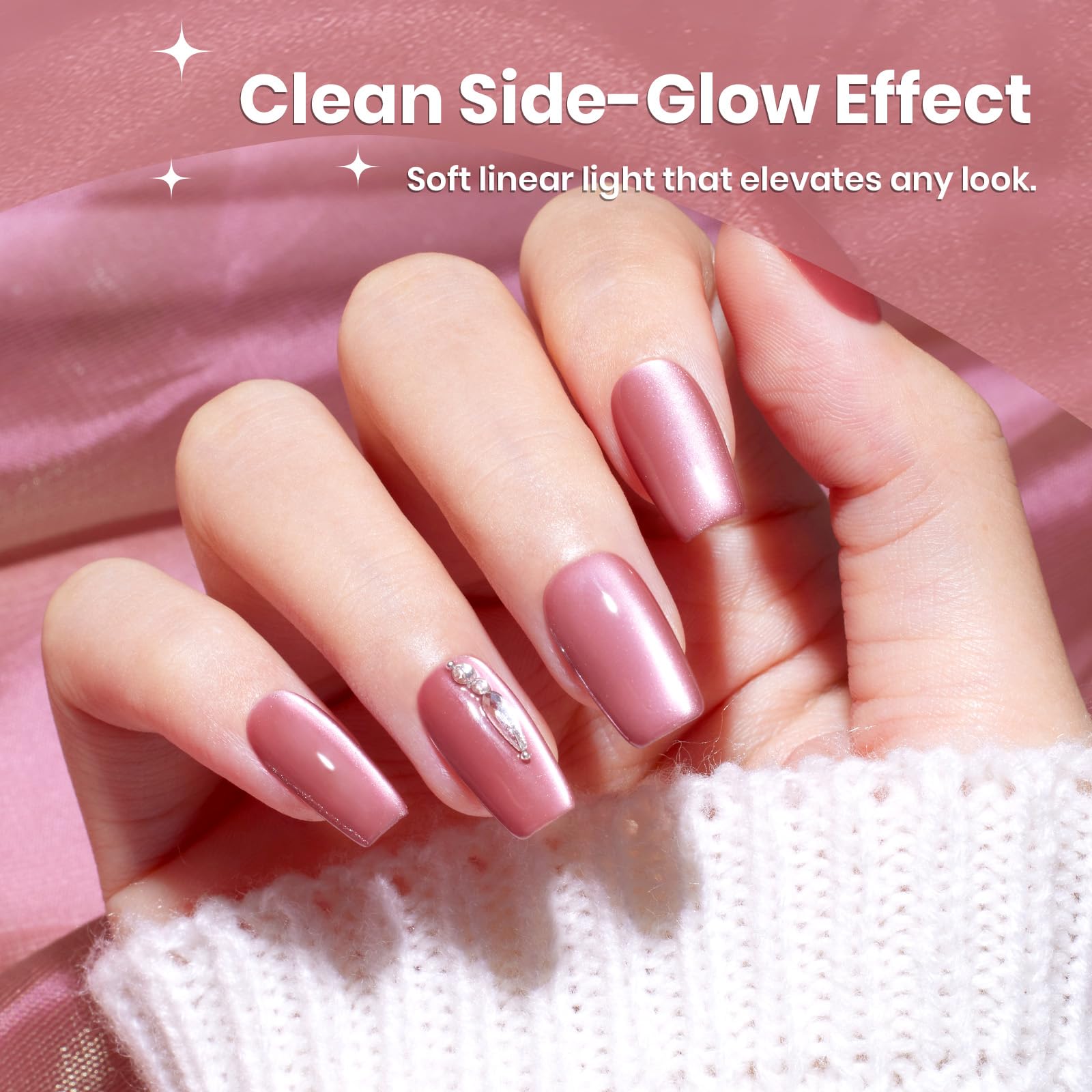 Beetles Velvet Bloom pink cat eye shade shifts with light