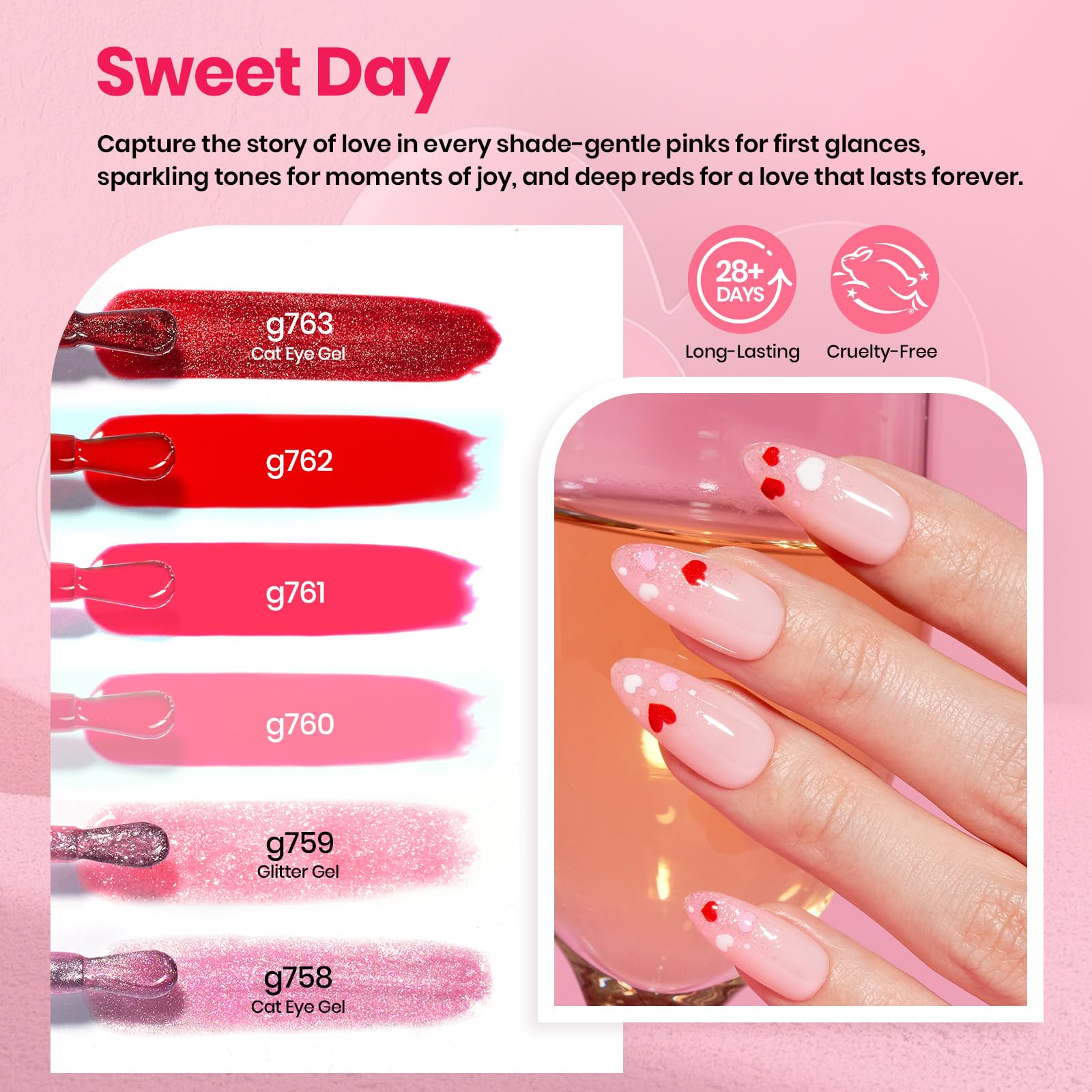 Vernis gel rose jelly Beetles pour nuances douces.