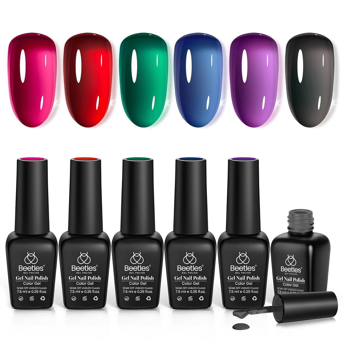 Beetles Vivid Noel jelly blue: glassy festive finish for at-home manicures.
