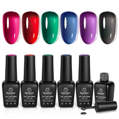 Beetles Vivid Noel jelly blue: glassy festive finish for at-home manicures.