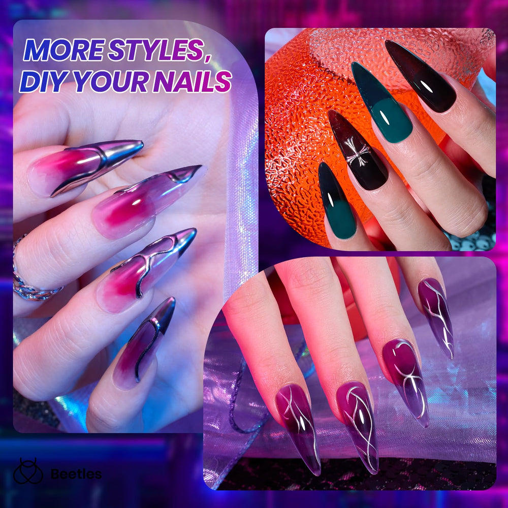Beetles Vivid Noel jelly green: vibrant translucent tint for lively nails.