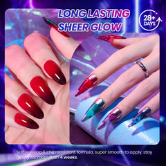 Beetles Vivid Noel jelly red: candy-bright glow in any light.