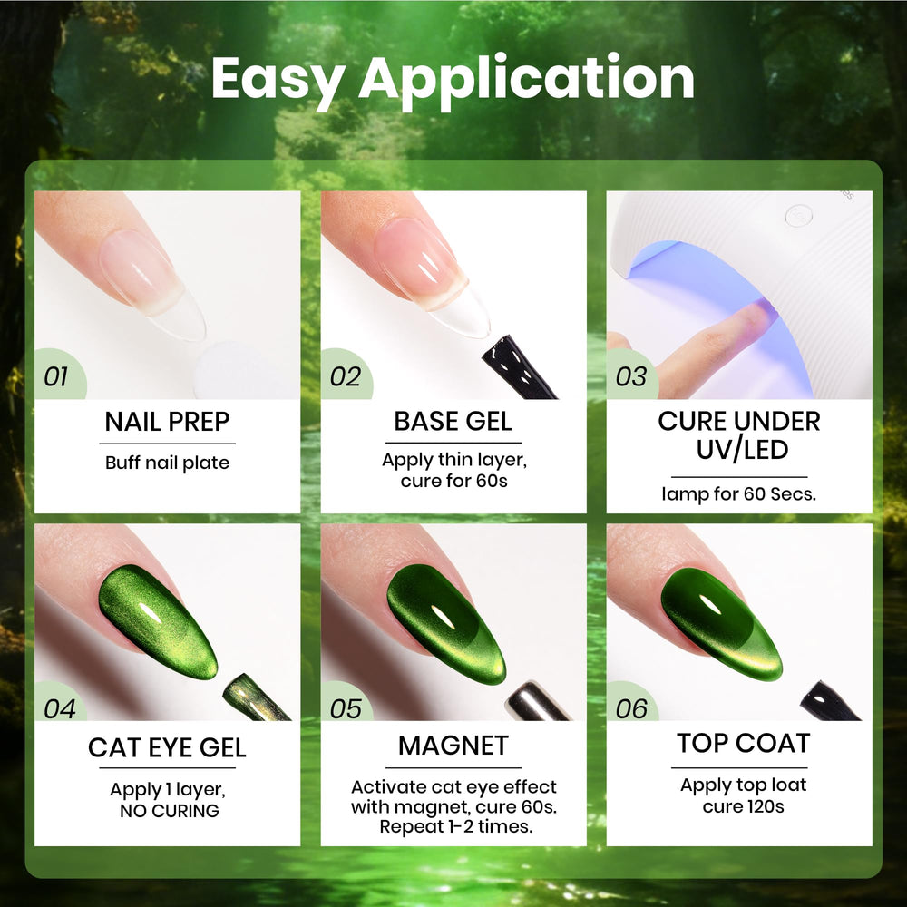 Beetles Warm tips ensure safe use of cat eye gel nail polish at home.