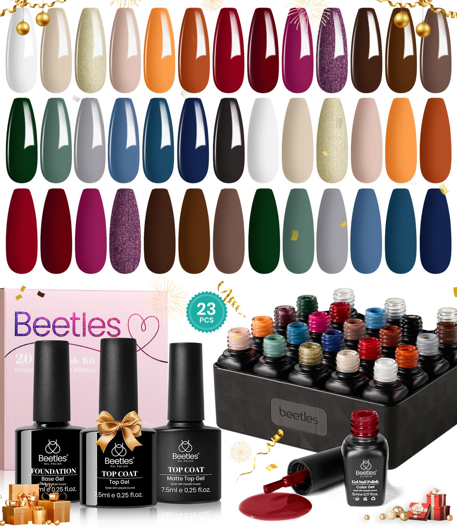 Beetles Winter Gel application brush image showing precise color application