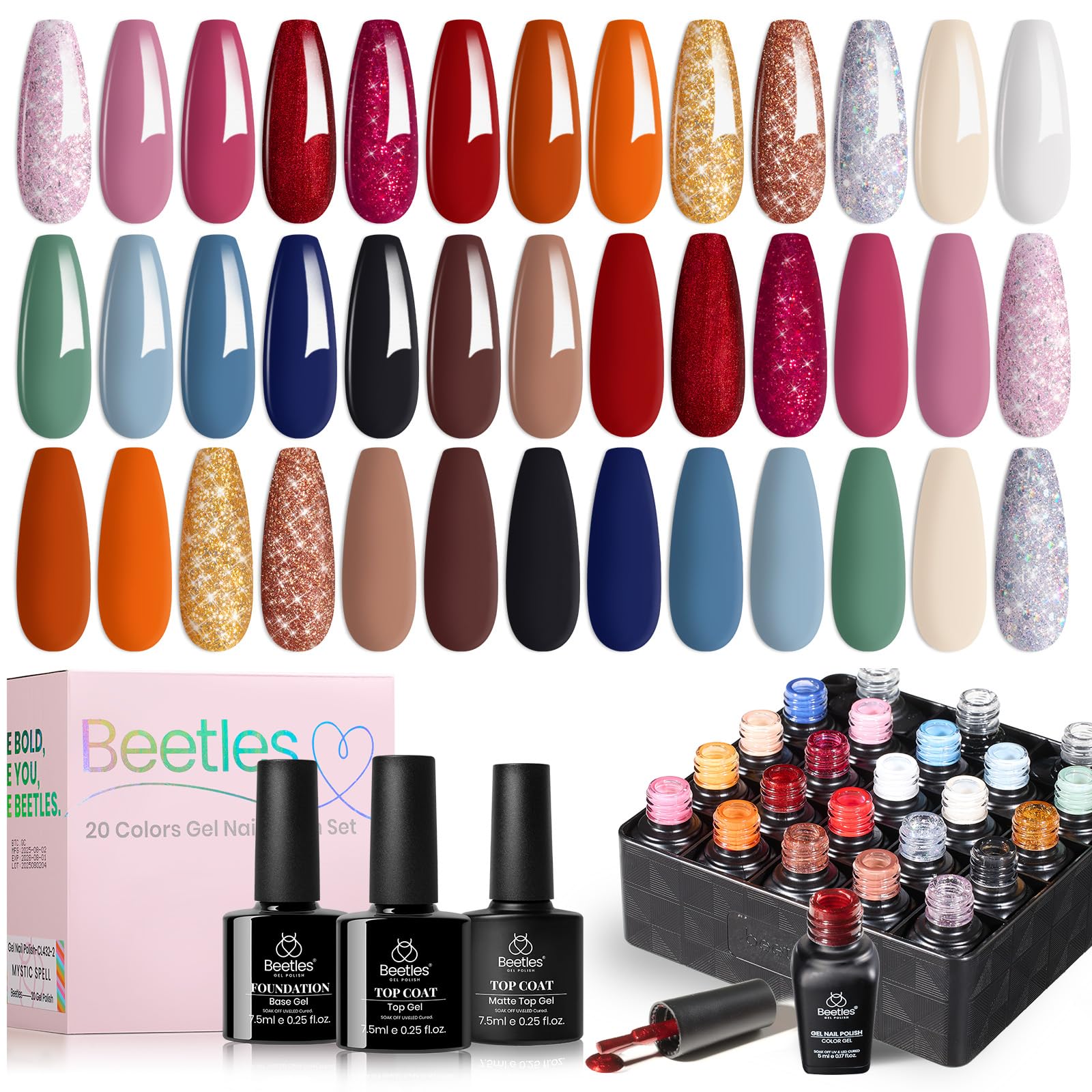 Beetles Winter Gel Nail Polish Kit box showing packaging for quick at-home manicures