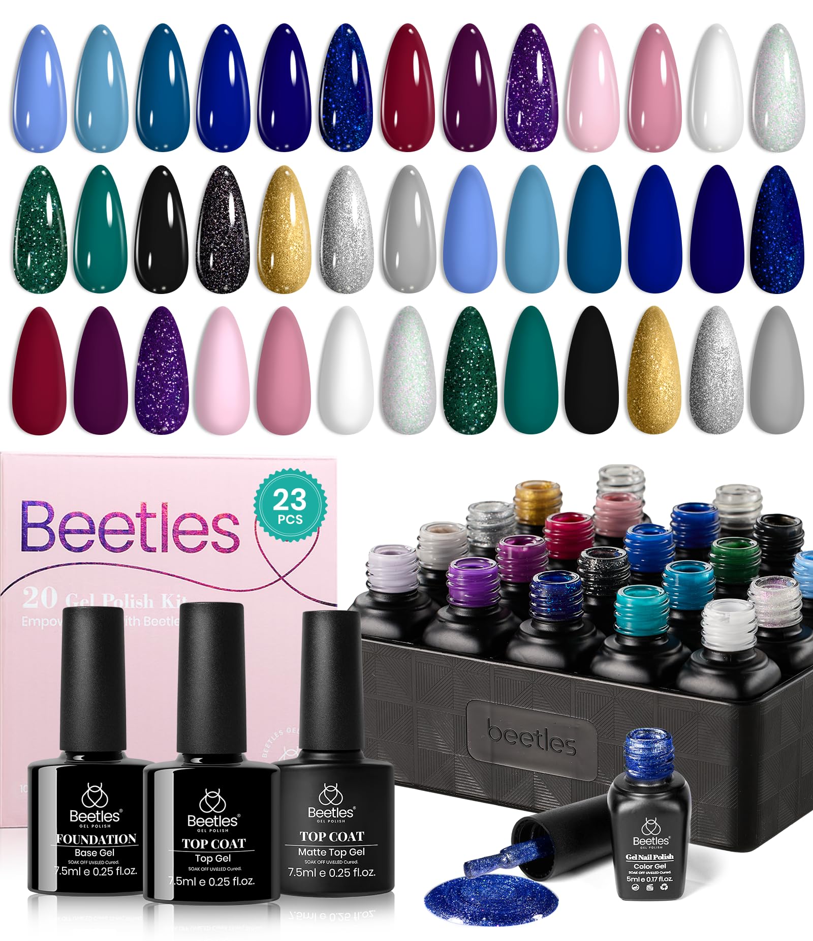 Be Beetles winter gel polish set box display for gifting and daily wear.