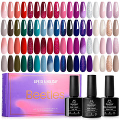 Beetles Winter Gel Polish Set displays 36 colors for versatile at-home manicures