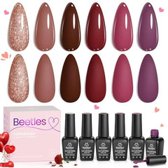 Beetles Winter Gel Polish Set packaging showcases the premium kit for home manicures.