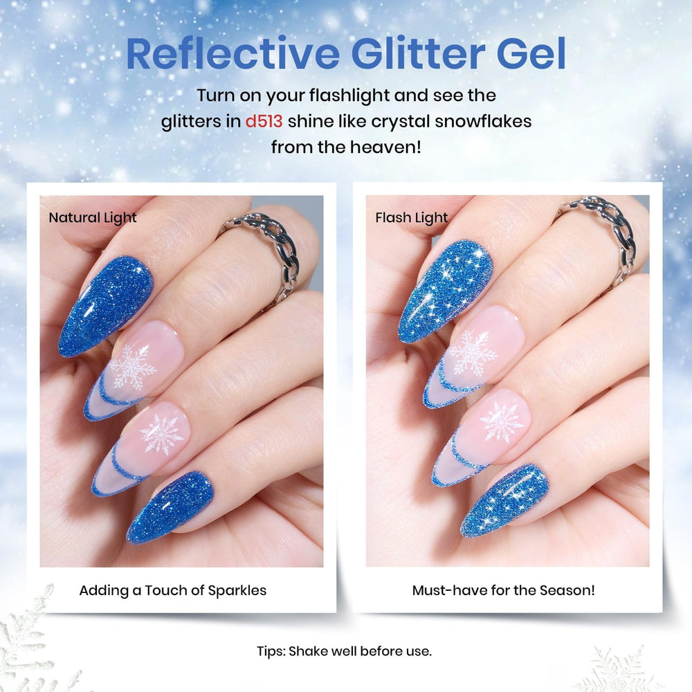 Beetles Glitter Snowflakes polish for twinkling accents and festive manicure.