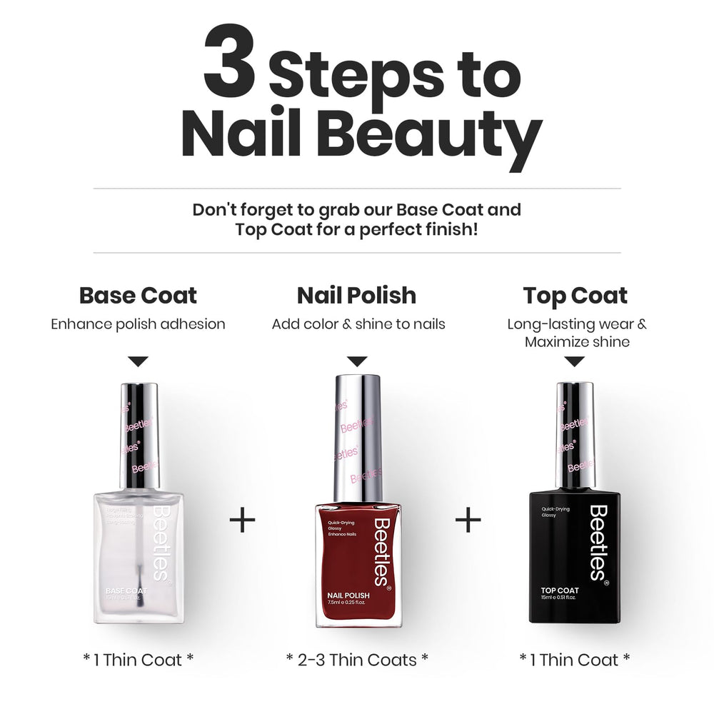 Beetles Winter Set P180 glossy finish, long-lasting shine with proper base/top coat.