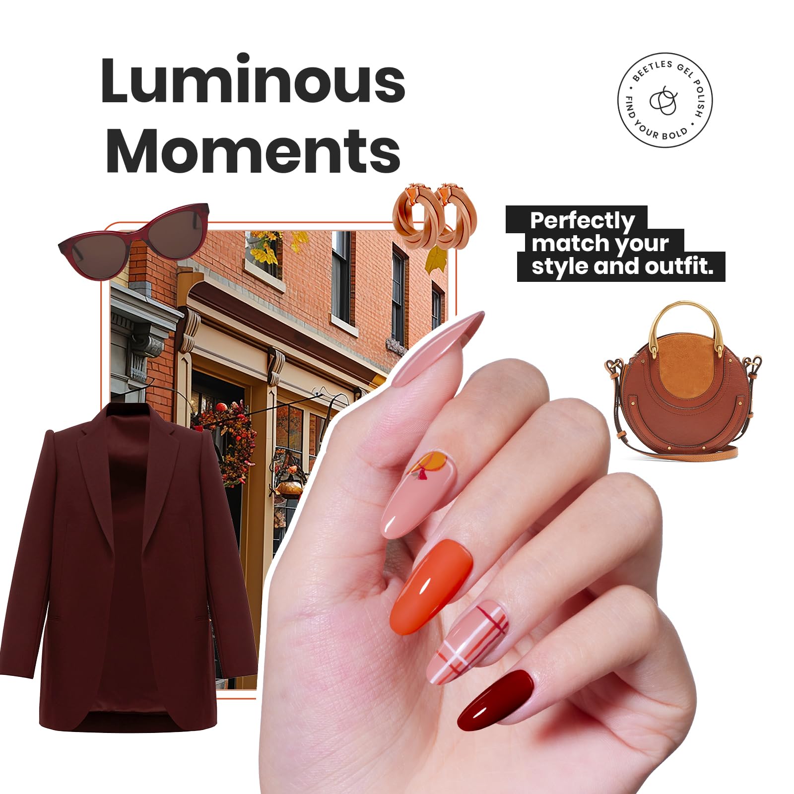 Beetles Winter Nail Polish Set P180 green shade, fresh tone with durable shine.