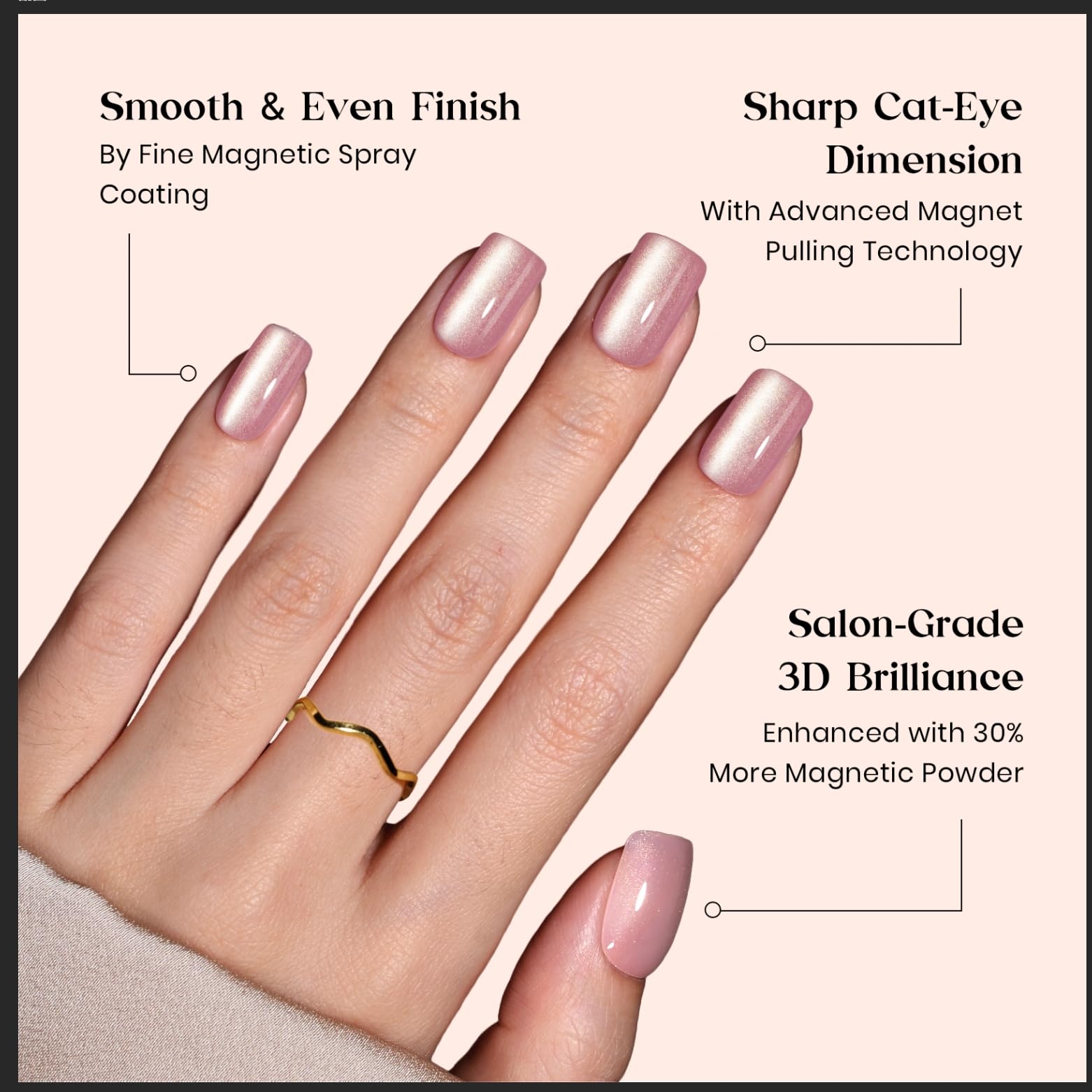 Beetles cat eye nails 16 sizes for perfect nail fit.