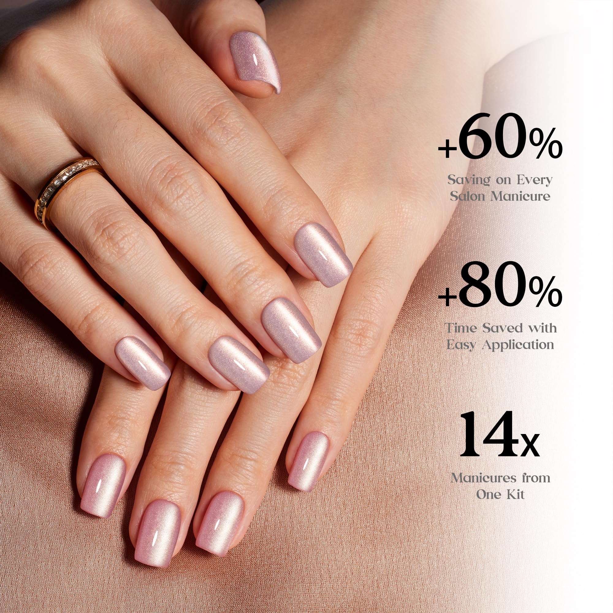 Beetles cat eye nails glitter adds subtle shimmer.