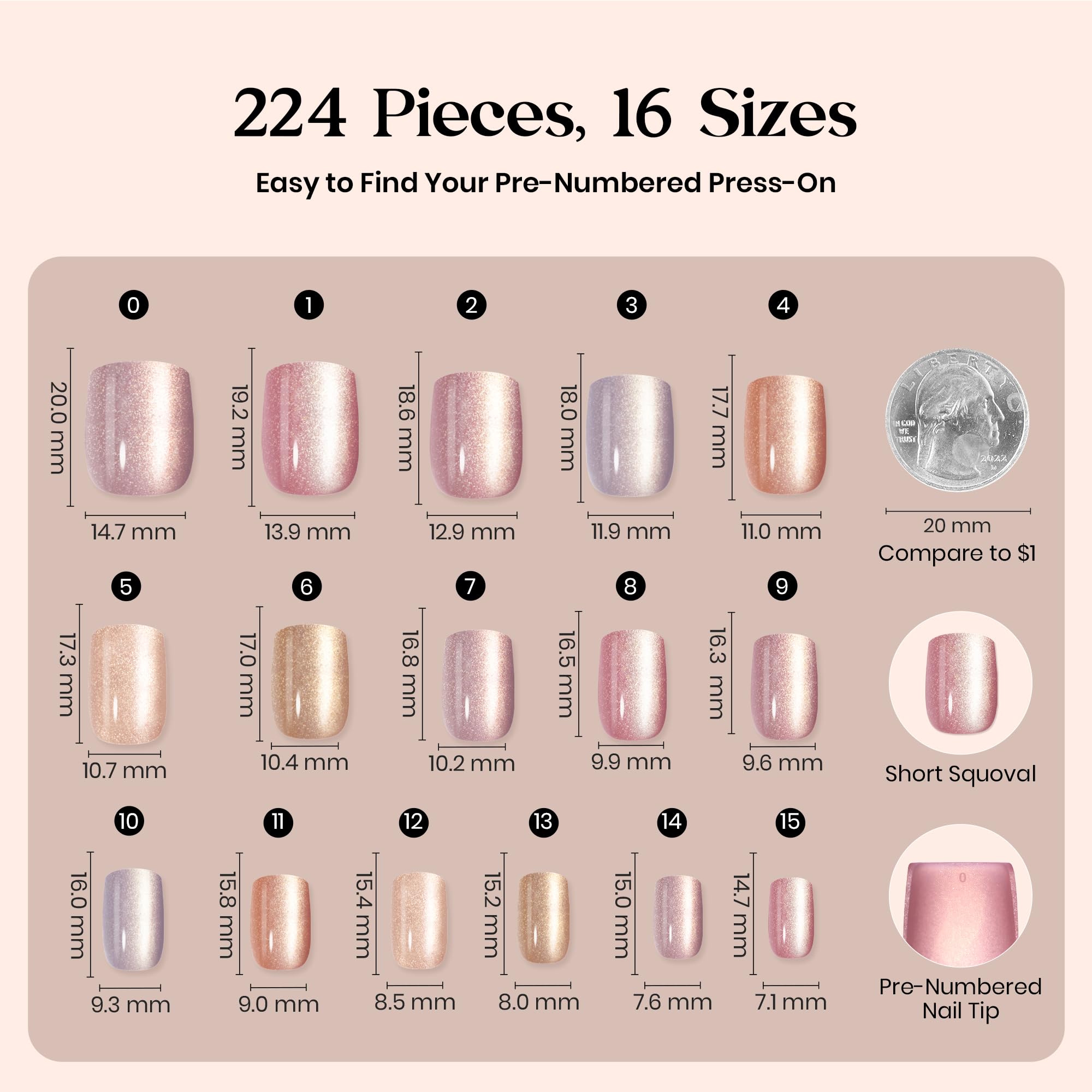 Beetles thickened acrylic tips ensure durable wear.