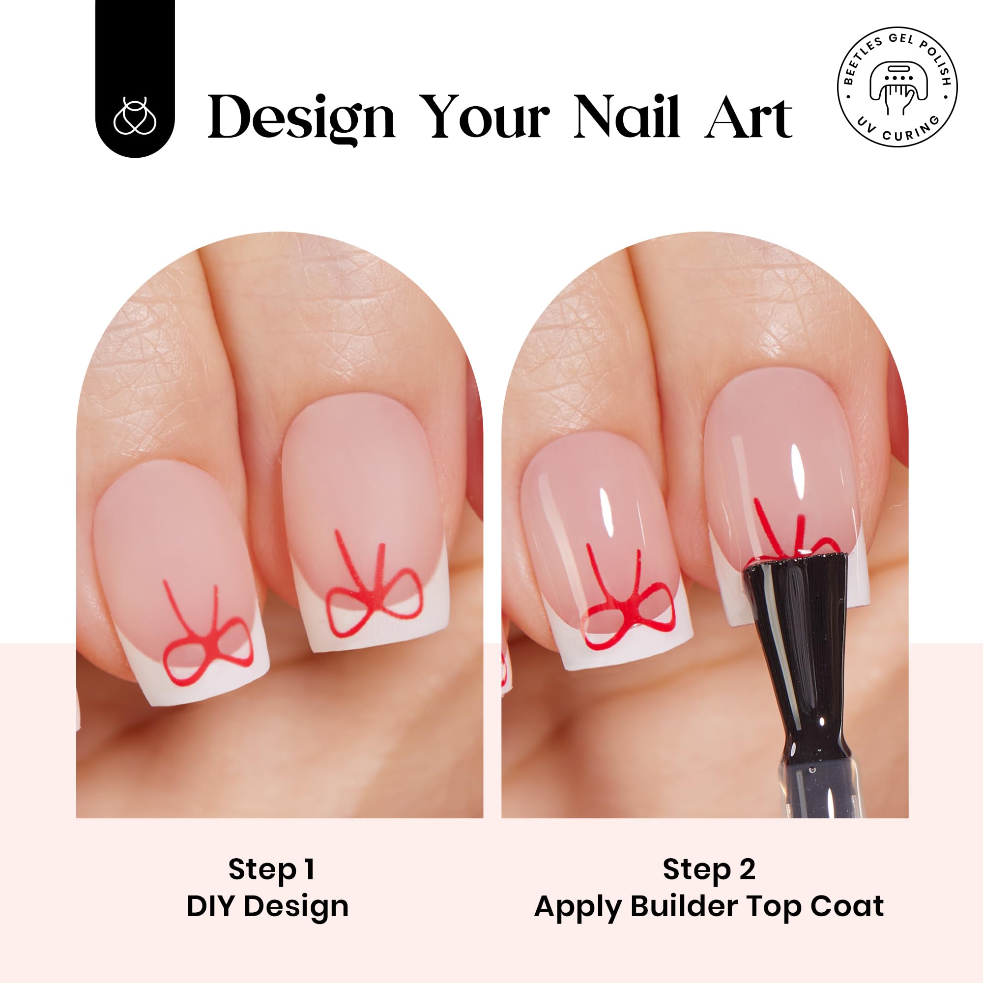 Beetles X Press Plus cuticle oil nourishes the nail bed during gel nail art